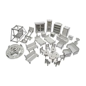Kit Casa Bonecas Decor Mirian Princesa 29 Moveis P+B Darama