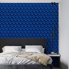 Kit 3 Rolos Papel De Parede Adesivo Tons De Azul 3,0M