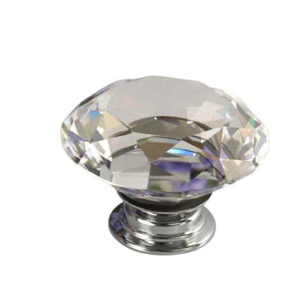 Kit 4 Puxadores De Cristal 30 Mm Gaveta