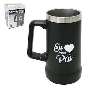 Caneca Termica Inox Cerveja Parede Dupla Frases Pai 750Ml