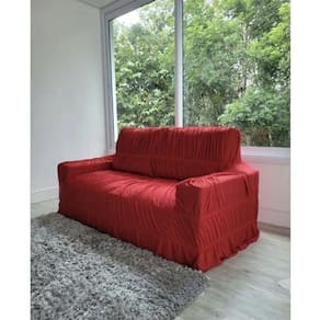 Capa Para Sofá Retrátil E Reclinável 2 Lugares Vermelho