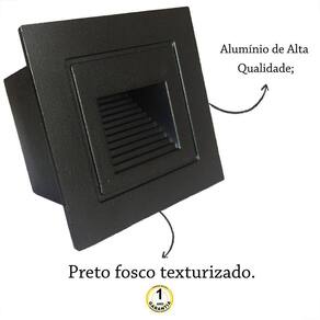 Kit 3 Balizador De Embutir Parede Externo Mini Fachada Lup76