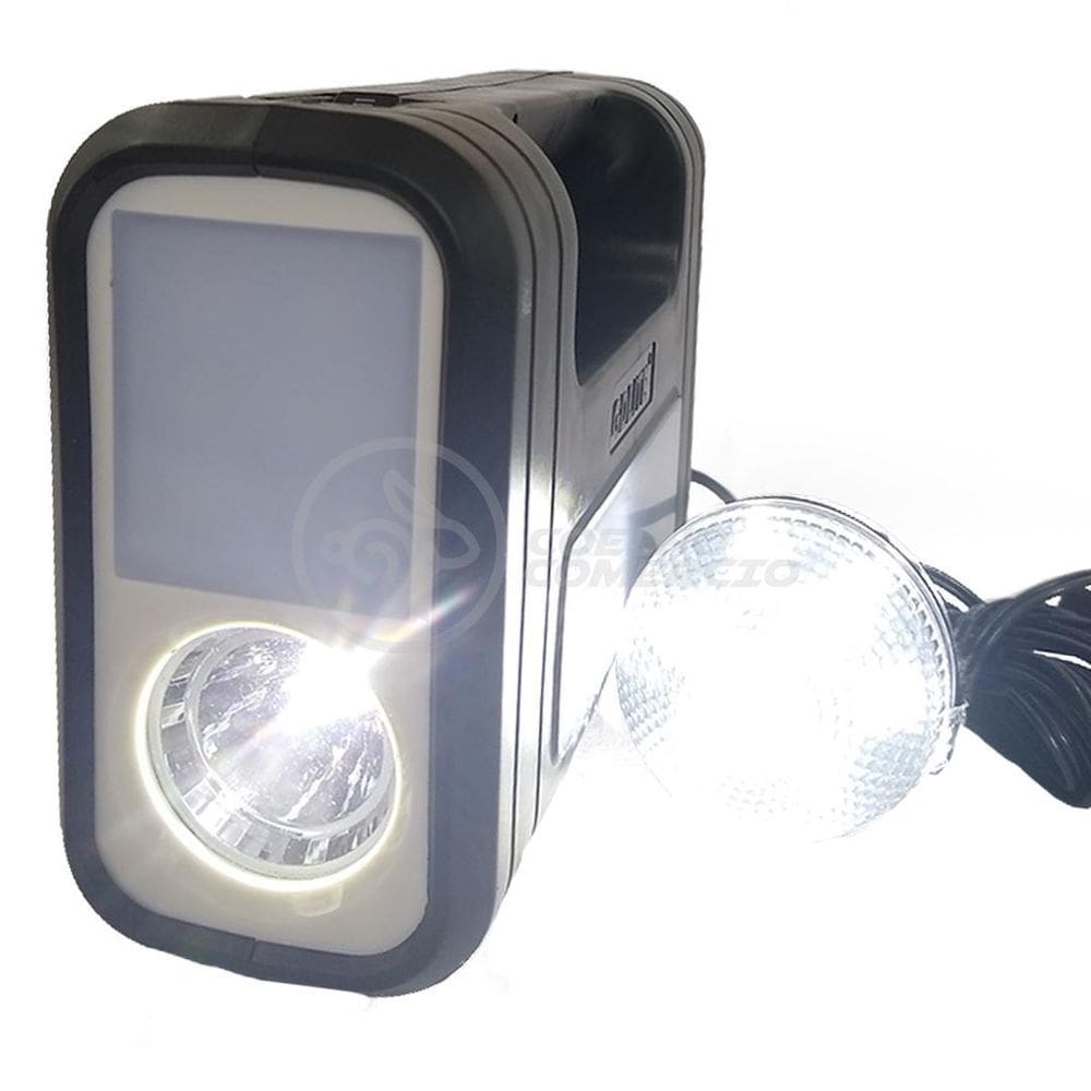 Kit Lanterna Placa Solar Carregador Portatil Energia Nº 19