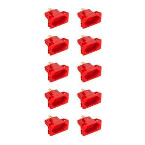 10 Tomada Margirius Cx Embutir Padrão Weg 10/20A Vermelho