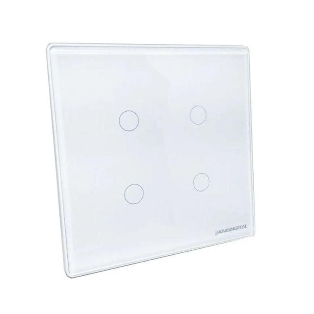 Interruptor Nova Digital Branco 4 Botões Wifi E Rf 4X4