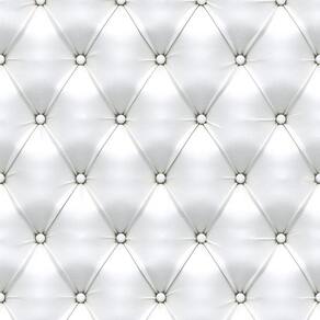 Kit 6 Rolos Papel De Parede Adesivo Couro Branco 3,0M