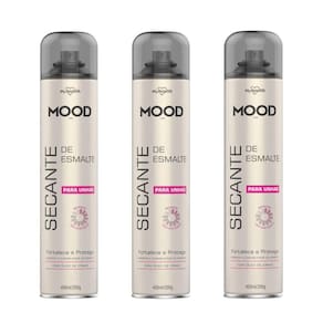 Kit 3 Spray Secador Secante De Esmalte Unha Ae Mood 400Ml Mh