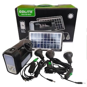 Kit Lanterna Placa Solar Carregador Portatil Energia Nº 12