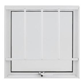 Janela Com Grade - Alumínio - 0,60X0,60M - Crv - Branco