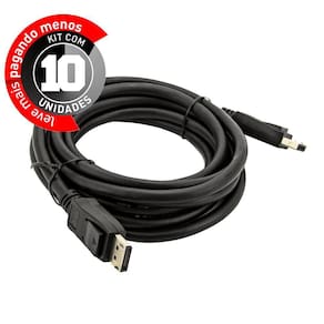 Cabo Displayport 8K - 2 Metros 120Hz - Kit Com 10