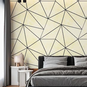 Kit 5 Rolos Papel De Parede Adesivo Zara Ouro Branco 3,0M