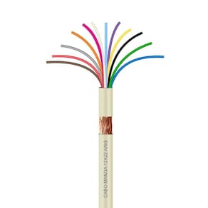 Cabo Manga 12X22 Awg - Com Blindagem Bege - 50 Metros