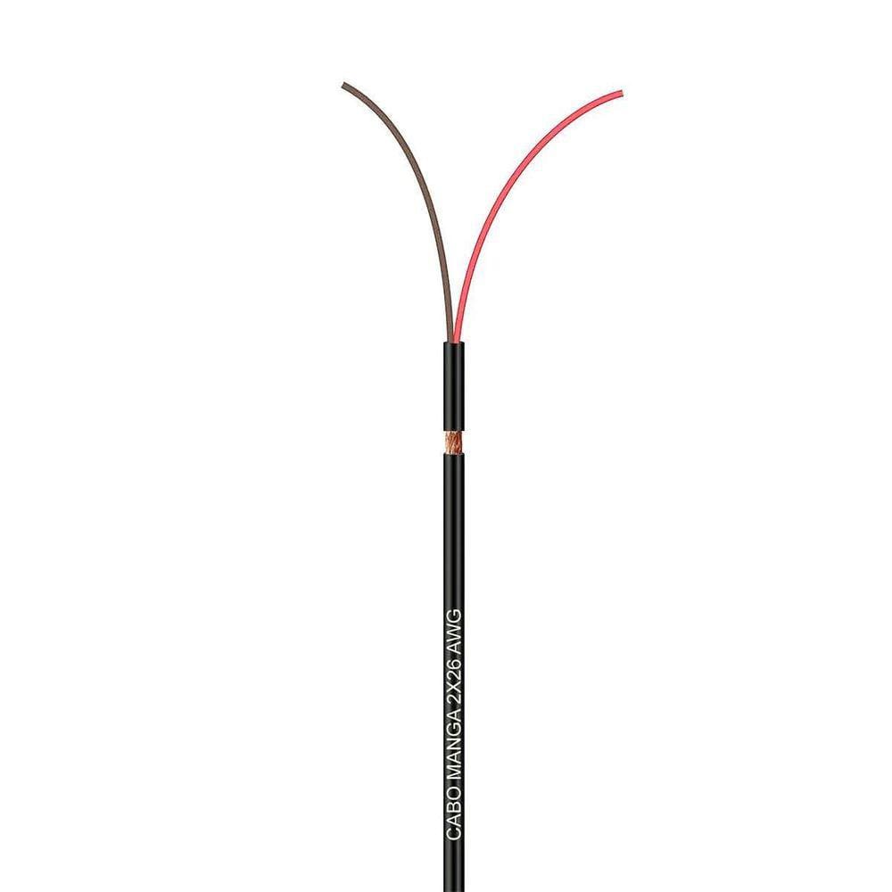 Cabo Manga 02X26 Awg - Com Blindagem Preto - 50 Metros