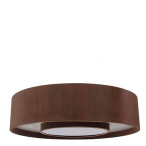 Plafon Redondo Anel 60Cm - 8 Luzes - Imbuia