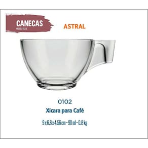 24 Xícara Café Curto Pequeno - Astral 90Ml