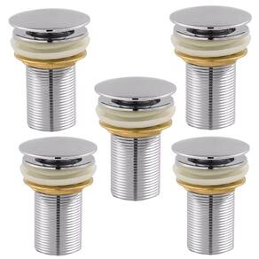 Kit 5 Válvula Click Lavatorio 1 1/4 Metal Inox Cuba Tanque