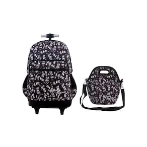 Kit Escolar Minnie Mouse Mochila De Rodas + Lancheira