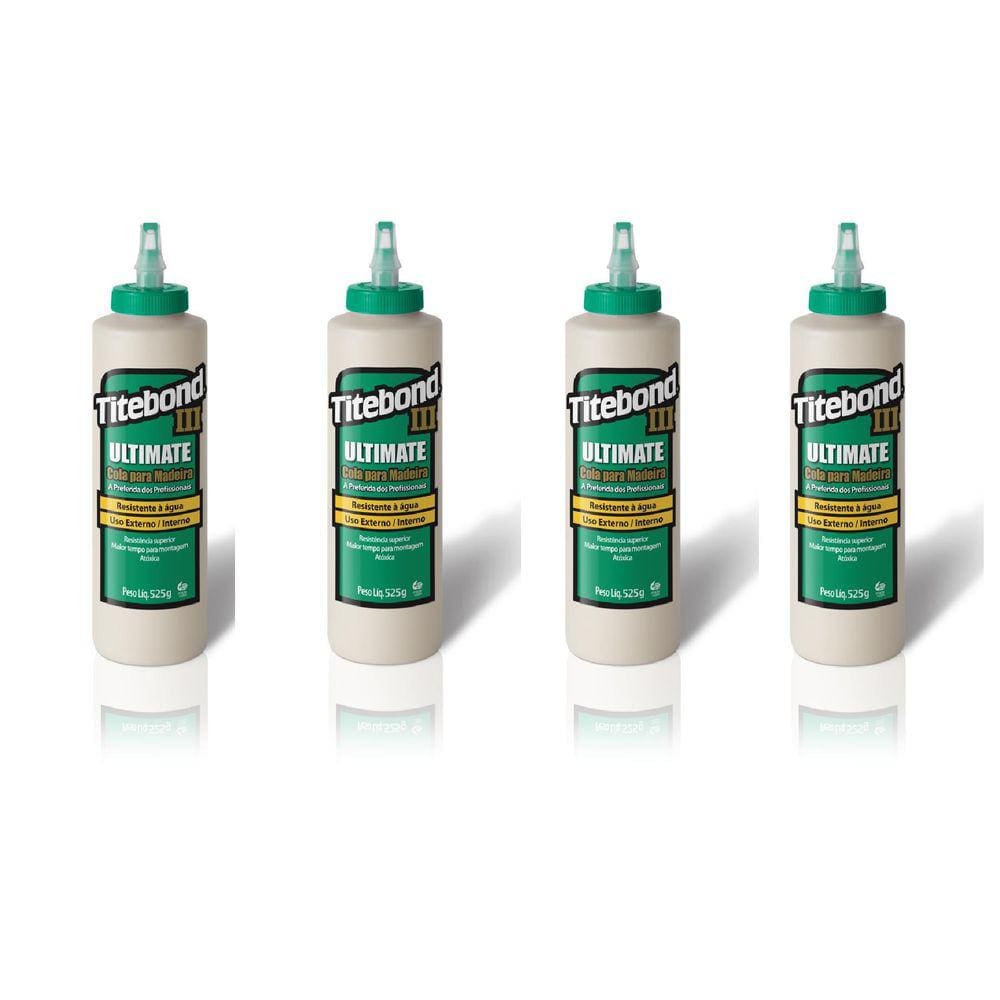 Kit 4 Cola Madeira Pro Titebond 3 Ultimate Wood Glue 516G