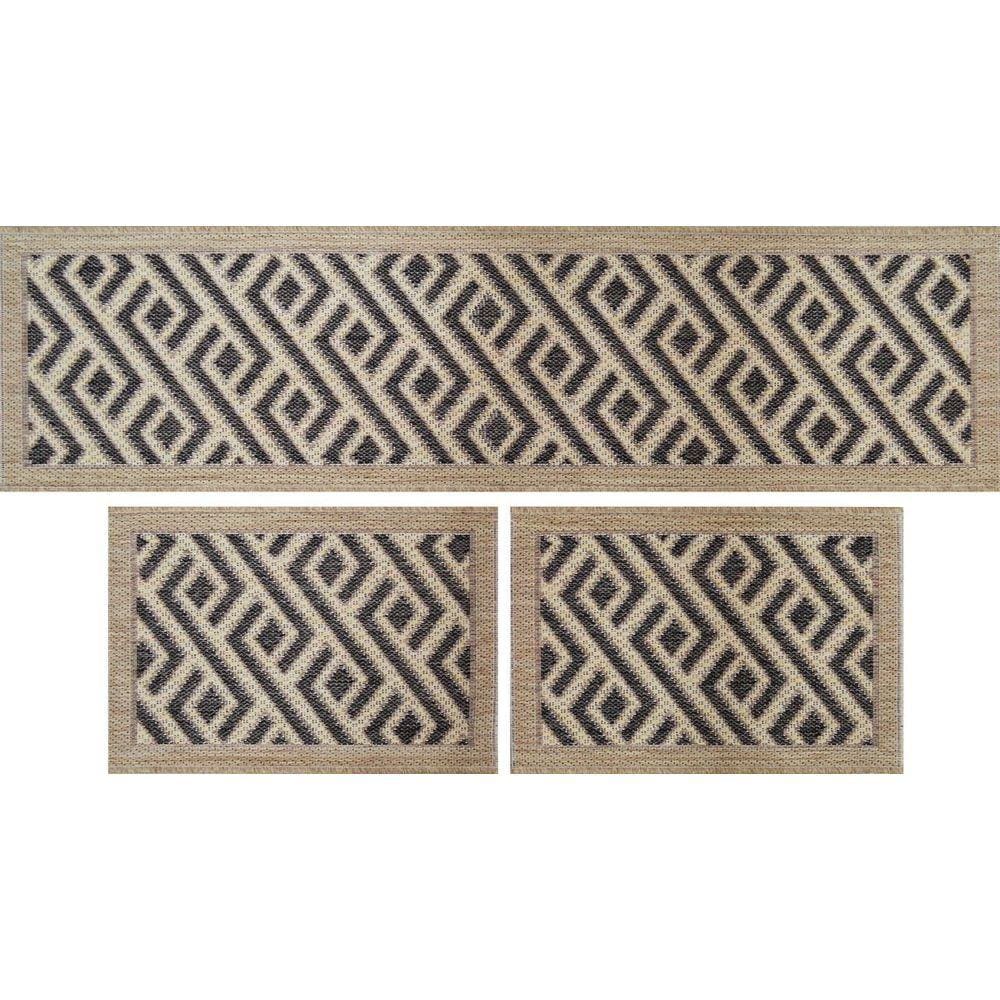 Jogo De Cozinha Rayza Sisal Look Venezia Kit Com 3 Peças