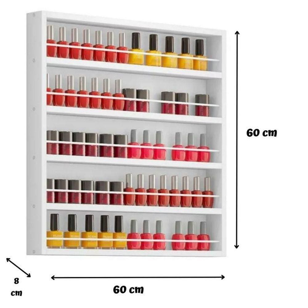 Expositor De Esmalte Com Barra De Proteção Em Alumínio