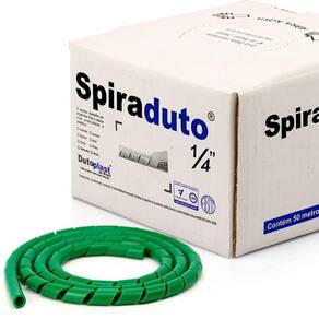 Organizador Fios E Cabos Spiraduto 1/4 Verde - 30 Mt