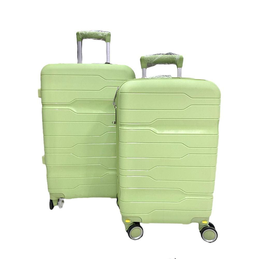 Kit Mala Média 23Kg + Mala De Bordo 10Kg Polipropileno Verde