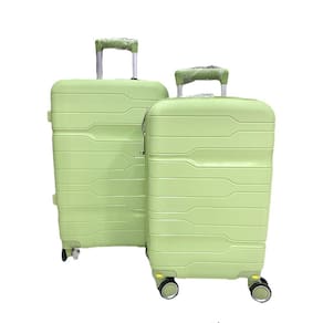 Kit Mala Média 23Kg + Mala De Bordo 10Kg Polipropileno Verde