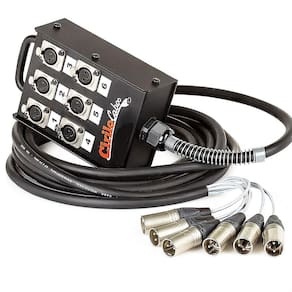 Medusa 6 Vias Com Conectores Xlr Neutrik - 35 Metros