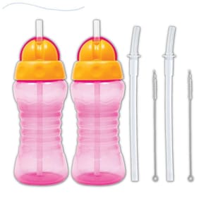 Kit 2 Garrafinhas Fresh Buba Infantil 300 Ml 2 Canudos