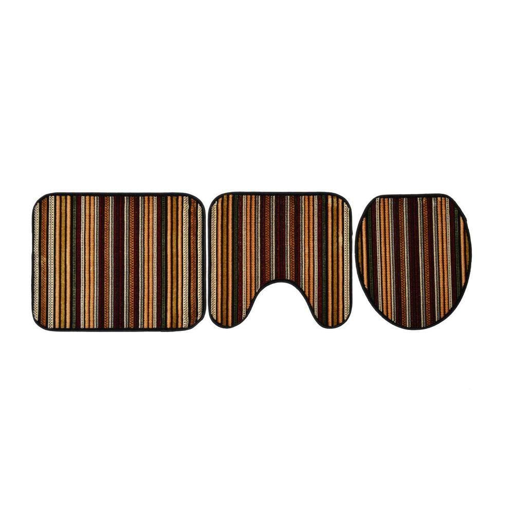 Jogo De Banheiro Rayza Royal Luxury Kilim Vitral-1 Kit 3 Pç
