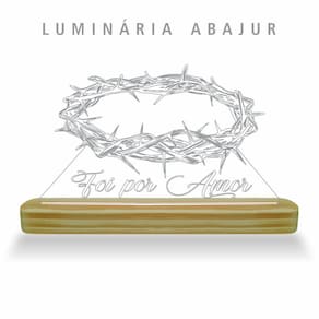 Luminária De Mesa Abajur Rgb Colorida - Foi Por Amor Coroa