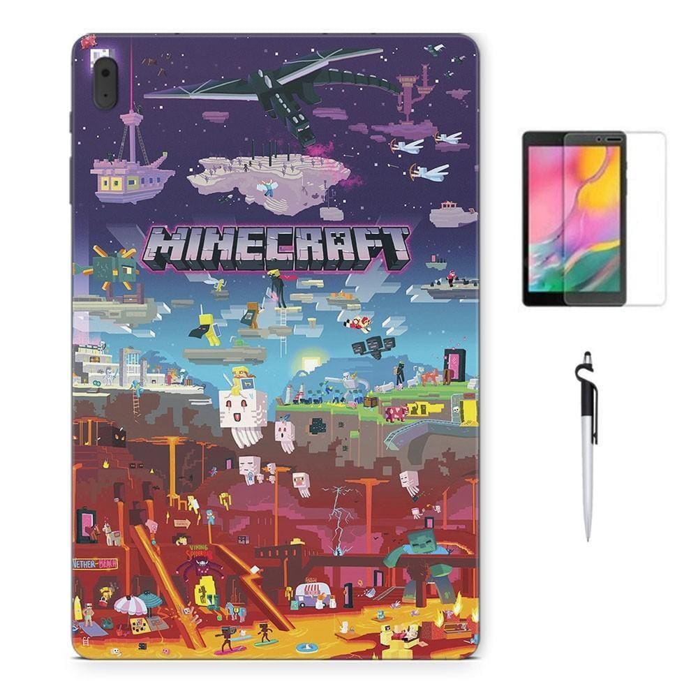 Adesivo Galaxy Tab S8 Sm-X7068 Minecraft 1 Película E Caneta