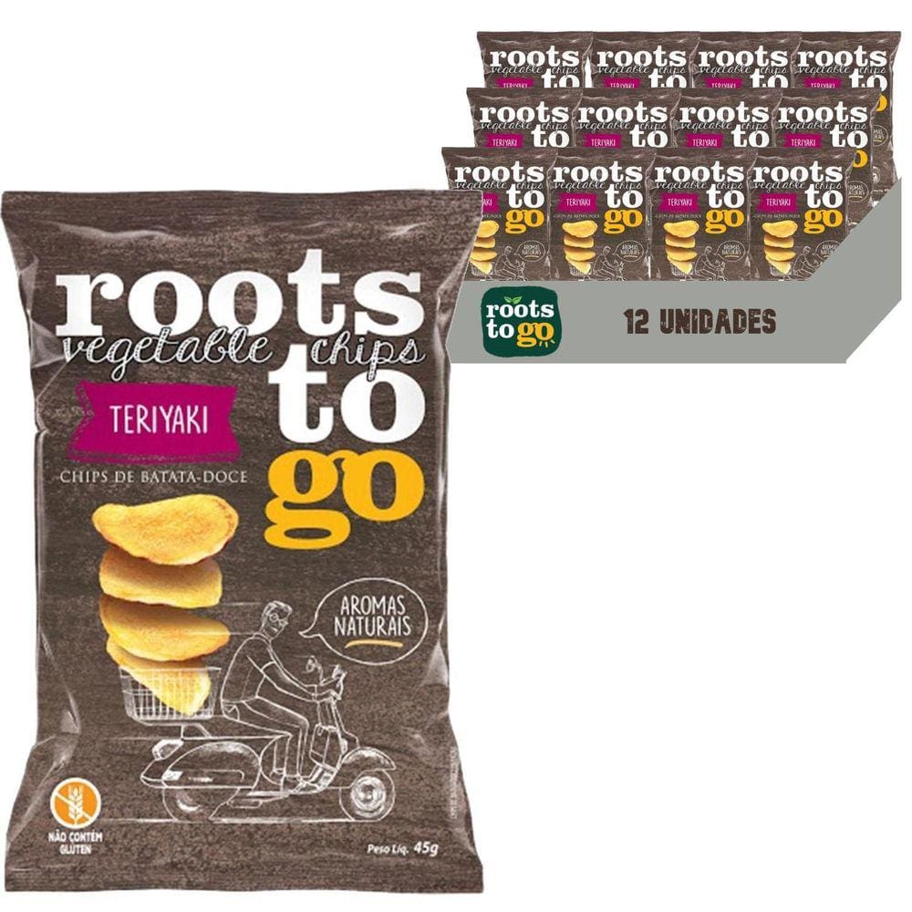 Roots To Go Batata-Doce Teriyaki 45G 12 Pacotes