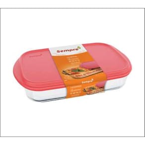 Forma Assadeiras Com Tampa De Vidro Forno Retangular 4Lts 06
