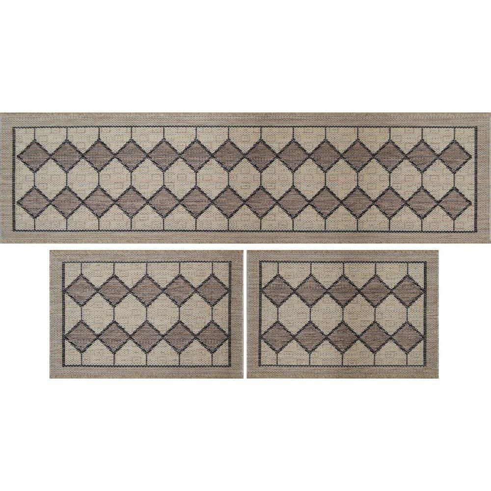 Jogo De Cozinha Rayza Sisal Look Firenze Kit Com 3 Peças