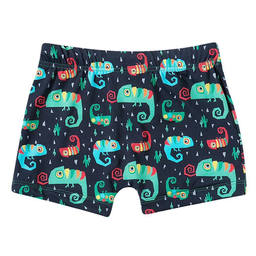 Sunga Boxer Infantil Camaleões Marinho Tip Top