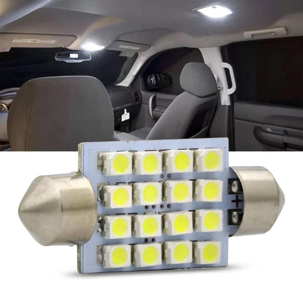 Led Torpedo 39Mm 16 Leds 12V 6000K Cor Branca