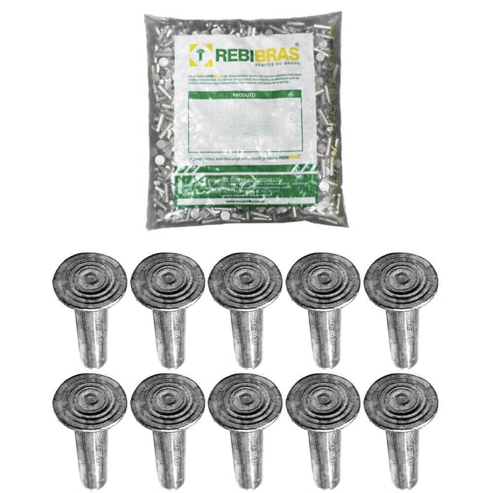 Rebite Alumínio Semi Tubular 4x6mm Rebibras 9057
