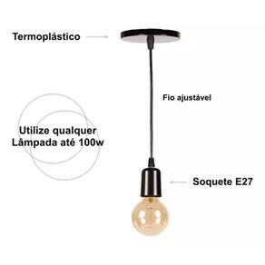 Pendente Soquete 3m Liso E27