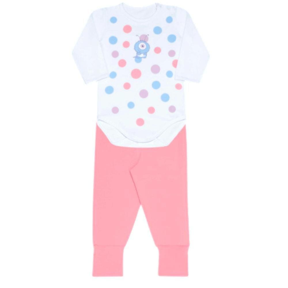 Pijama Infantil Com Body Manga Longa Thermo Estampado Dedeka Ref:23627 P/G