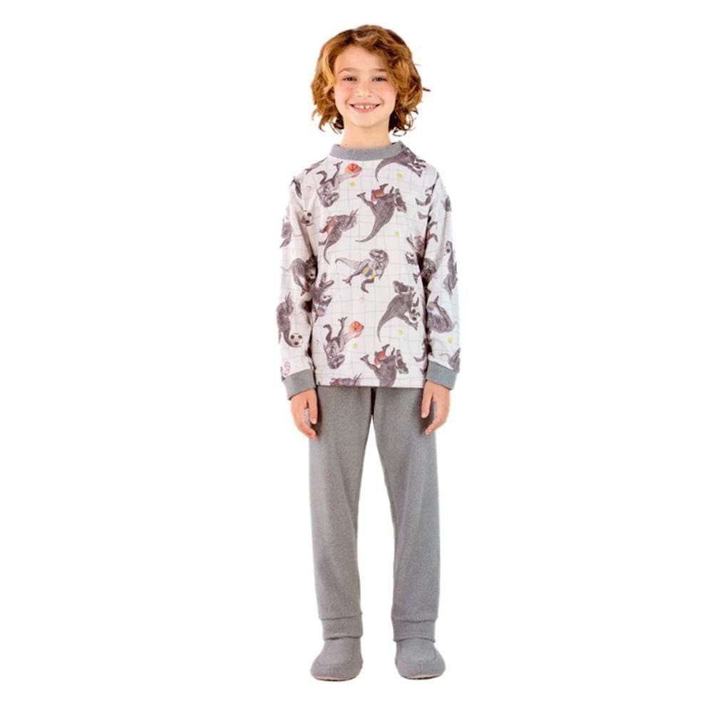 Pijama Infantil Manga Longa Soft Dinossauro Dedeka Ref:23806 4/8