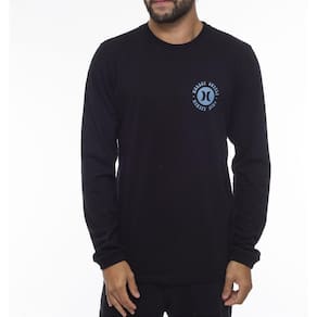 Camiseta Hurley Manga Longa Mandala WT23 Masculina Preto