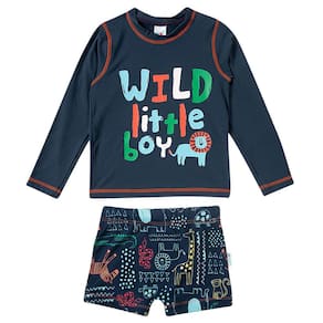 Conjunto Praia Infantil Safari Marinho Tip Top