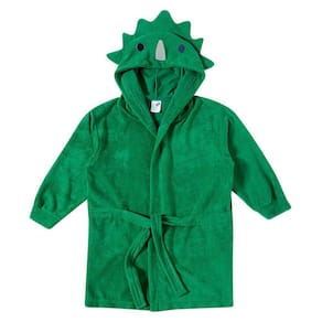 Roupão Praia Infantil Atoalhado Dino Verde Tip Top