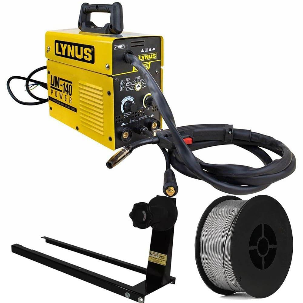 Solda Inversora Multiprocesso LIM-140 Power LYNUS c/ Suporte e Arame