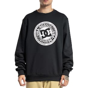 Moletom DC Shoes Careca Circle Star Crew W23 Masculino Preto