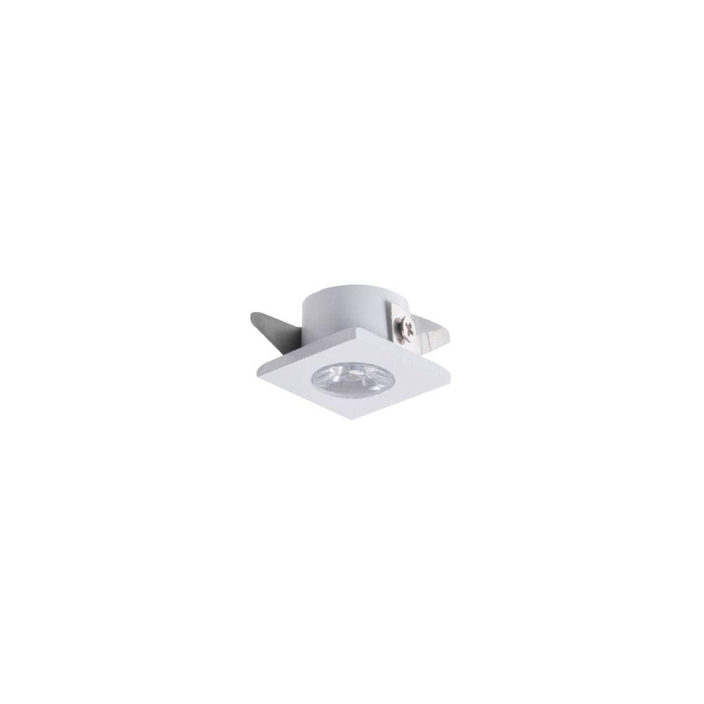 Spot de Embutir para Móvel Mbled Elysa Quadrado Led 1W Bivolt Branco 3000K Luz Amarela