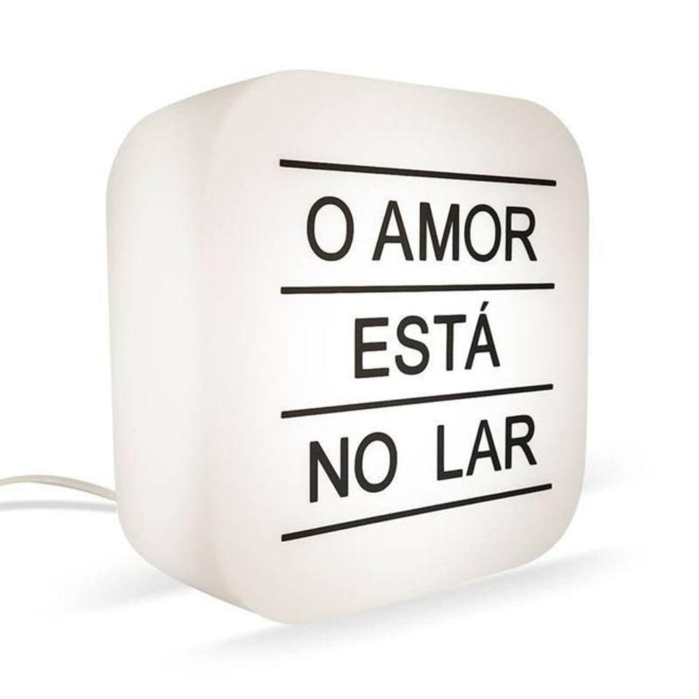 Luminária Box O Amor Está no Lar