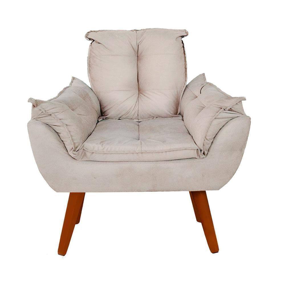 Poltrona Decorativa - Escritório - Recepção - Bege Impala