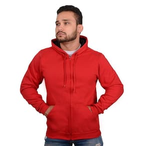 Moletom Masculino Conguru Ziper Inverno Confort Vermelho